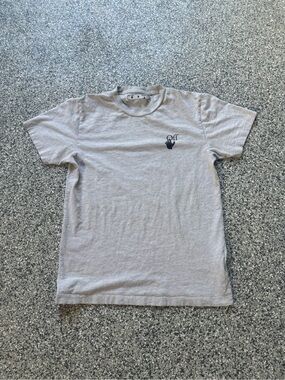 Off-White Men’s Gray Short Sleeve Logo Tee